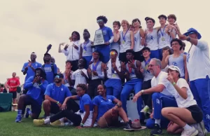Episcopal High School Track Teams Dominate at 2024 SPC 4A State Track Meet Episcopal High School Track Team with Coach at 2024 SPC 4A State Meet
