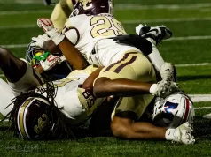 Summer Creek Bulldogs Dominate Manvel in Round 2 Playoffs Action shot of Summer Creek Bulldogs vs. Manvel Mavericks in Round 2 Texas high school football playoffs, captured by JCurtisMedia for GameDay Sports Journal