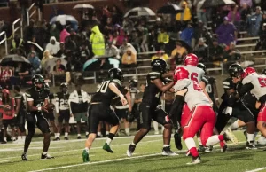 Iowa Colony Triumphs Over Fort Bend Marshall in Playoff Showdown Iowa Colony varsity football players, Image captured by Jeteral C. Mitchell JCurtisMedia