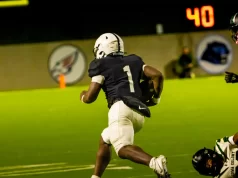 Randle vs Iowa Colony: 2025 UIL Regional Rematch at Legacy Stadium Landon Williams-Callis running for a touchdown against Iowa Colony during the 2025 UIL Regional Championship at Legacy Stadium – Photo by JCurtisMedia | GamedaySportsJournal