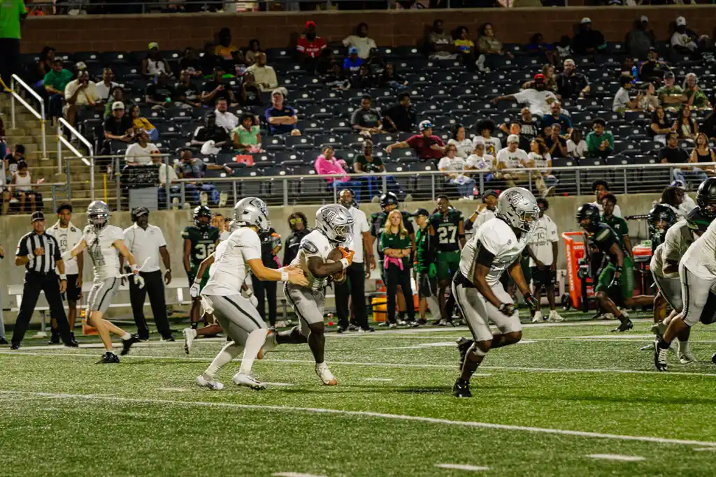Randle running attack against Iowa Colony